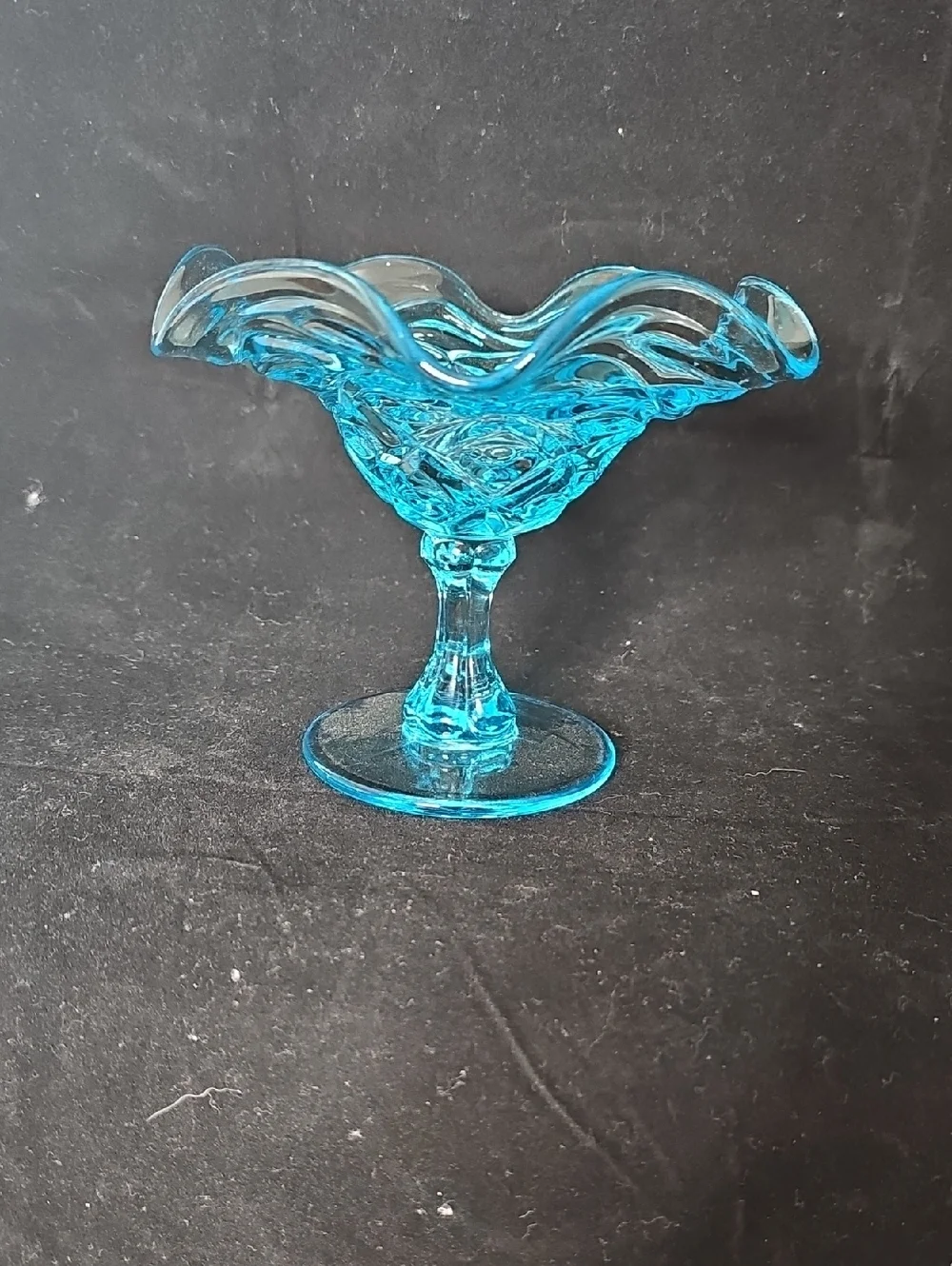 Viking Ice Blue Vintage  Compote Candy Dish 1960